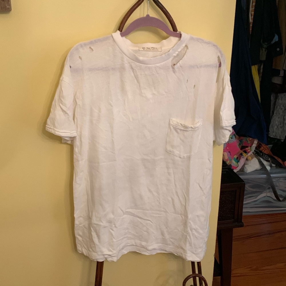 Free people distressed T-shirt